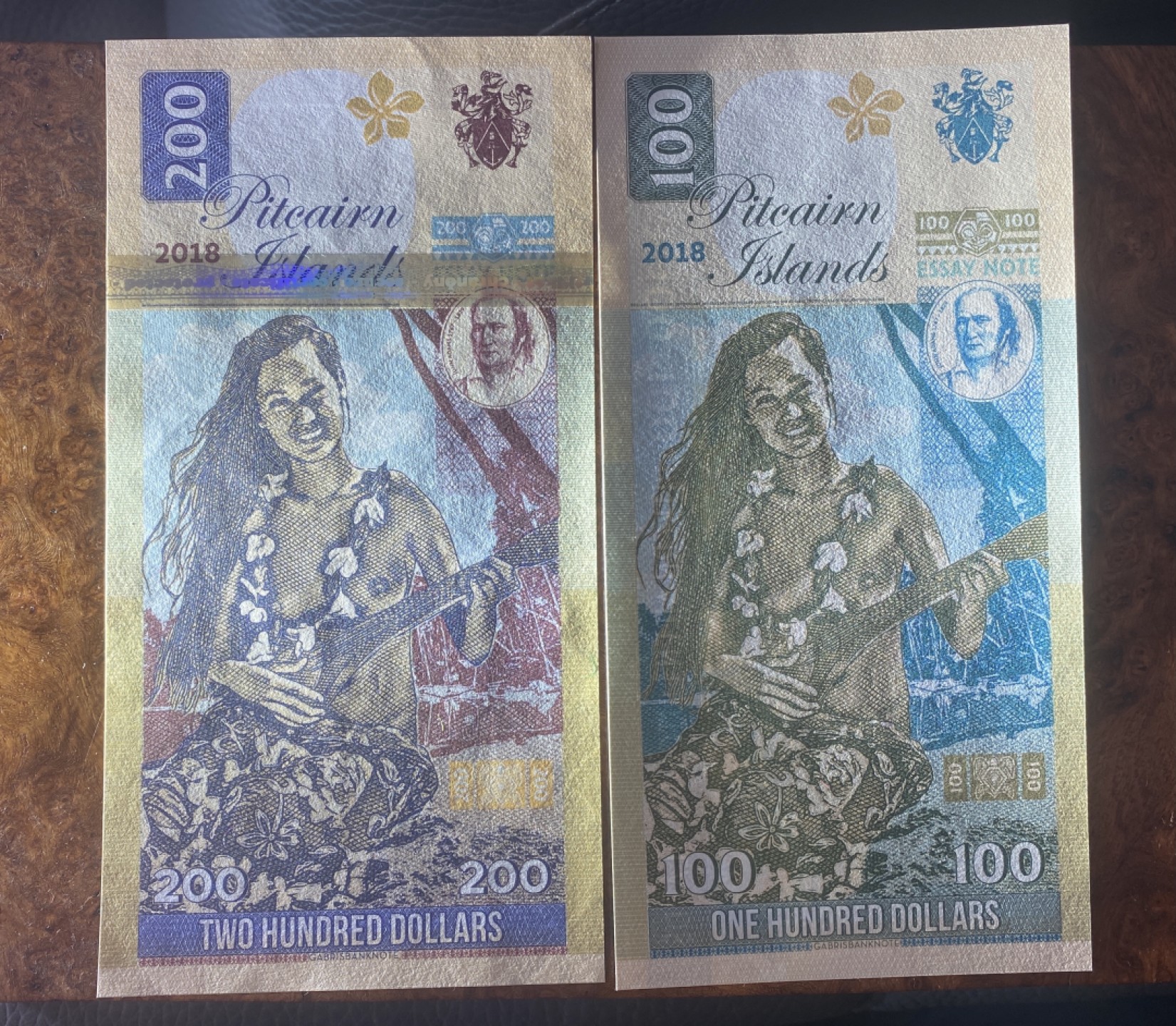 得物拍卖 Chase Auction  第2期 - -世界纸币精粹（二） 皮特凯恩群岛商业钞一套7张，全新unc！仅发行1250套！非常唯美的纸币！盛产土著美女的小岛！