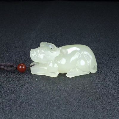 天然新疆玉牛吊坠玉石项链男女情侣挂件十二生肖玉牛玉佩 - 天然新疆玉牛吊坠玉石项链男女情侣挂件十二生肖玉牛玉佩