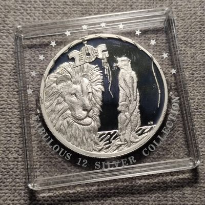 0起1加-纯粹捡漏拍-71场 - 南非2007年20分国家公园系列精制纪念银币-辛巴与丁满