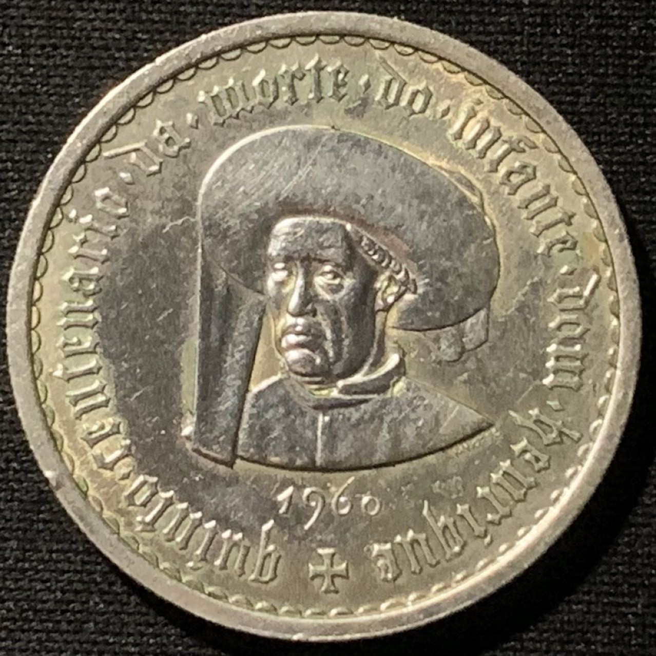 紫瑗钱币——第210期拍卖 葡萄牙 1960年 亨利王子500周年 10埃斯库多 12.5克 0.8银