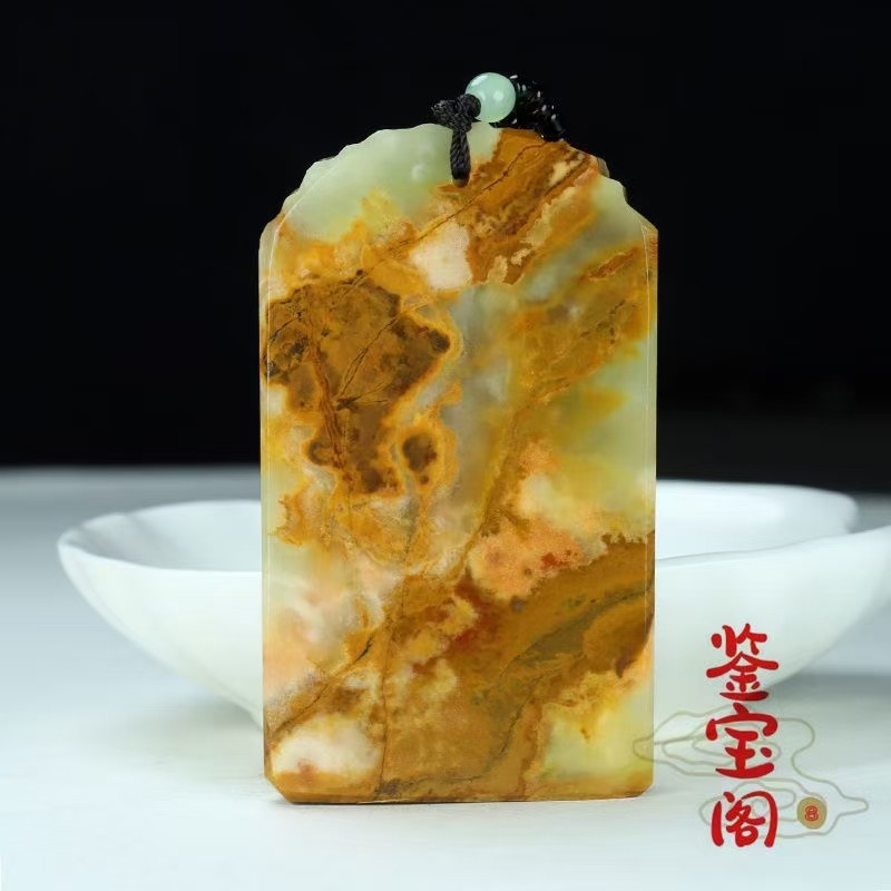 新货纯天然新疆阿富汗男吊牌籽料虎虎生威下山虎牌子挂件男款
