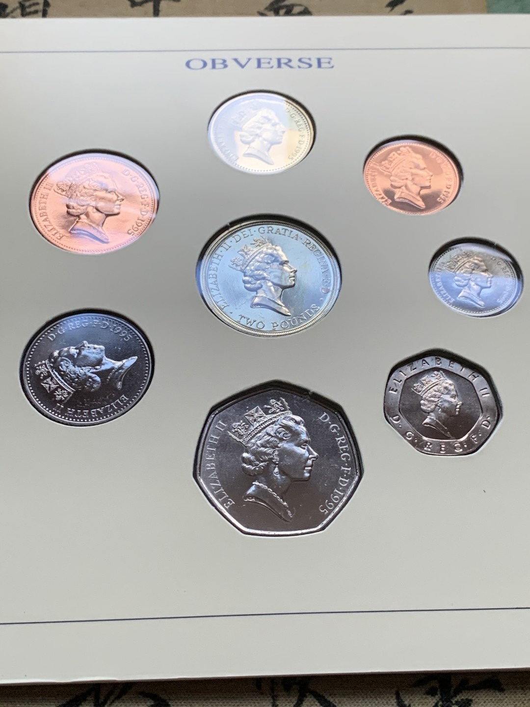 《竞宝斋》第37场-周日 首场自动拍卖 2件或者满200包顺丰 原封装英国 1995年 8枚套 卡装套币 较少