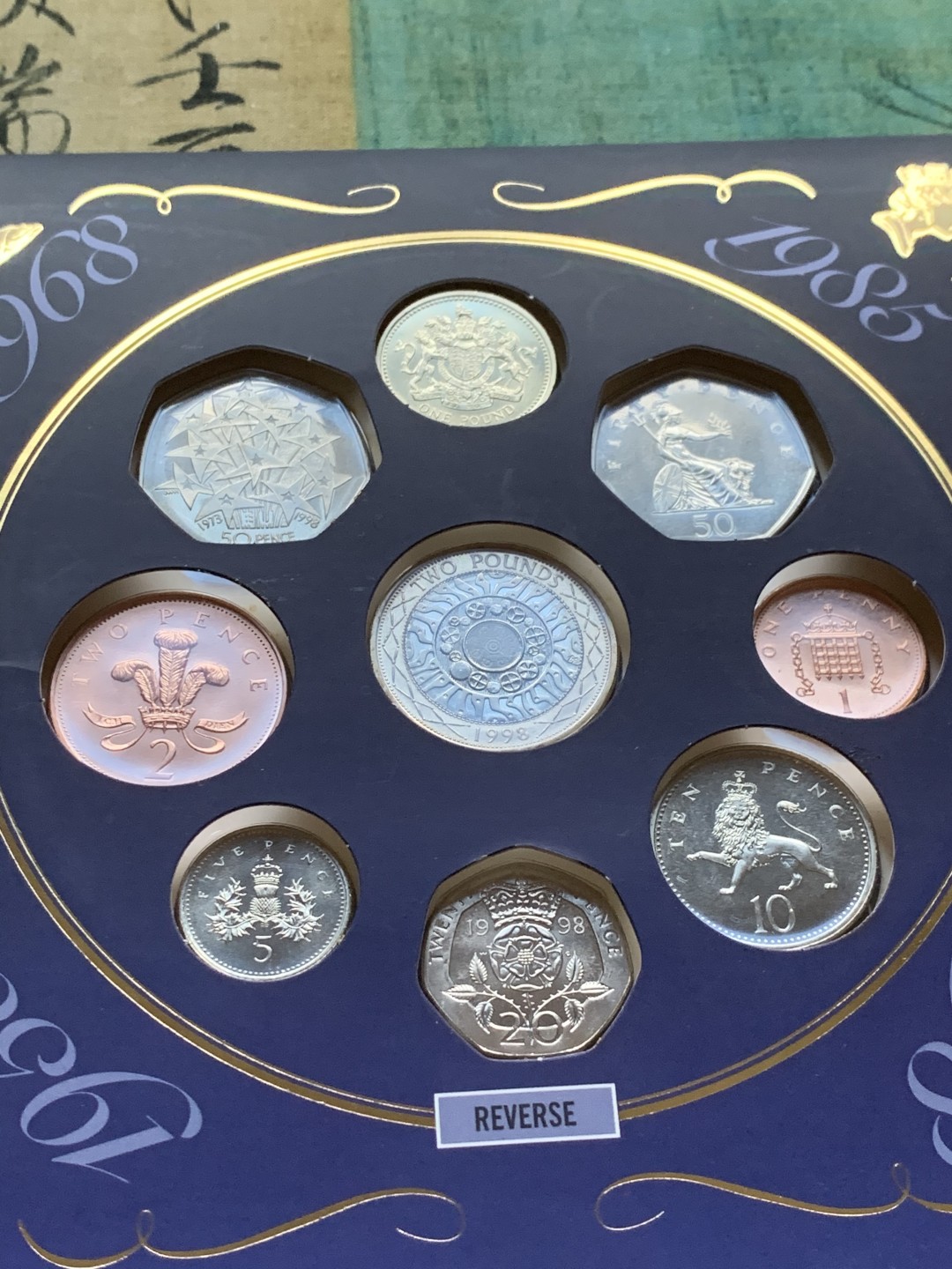 《竞宝斋》第37场-周日 首场自动拍卖 2件或者满200包顺丰 原封装英国 1998年 9枚套 卡装套币 较少