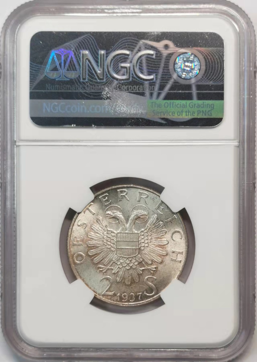 欧罗巴与亚细亚的春天奏鸣曲—凡希社世界钱币微拍第一百九十期 1937奥地利圣查理教堂2S银币NGC-MS62