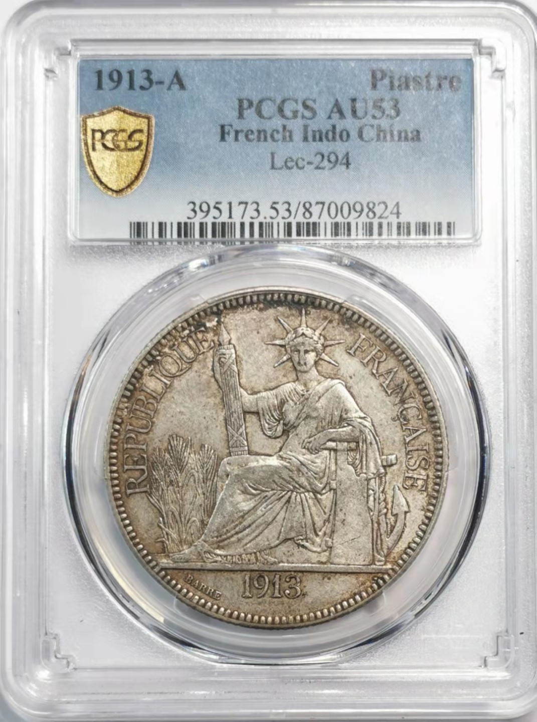 欧罗巴与亚细亚的春天奏鸣曲—凡希社世界钱币微拍第一百九十期 1913A法属印度支那皮亚斯特PCGS-AU53