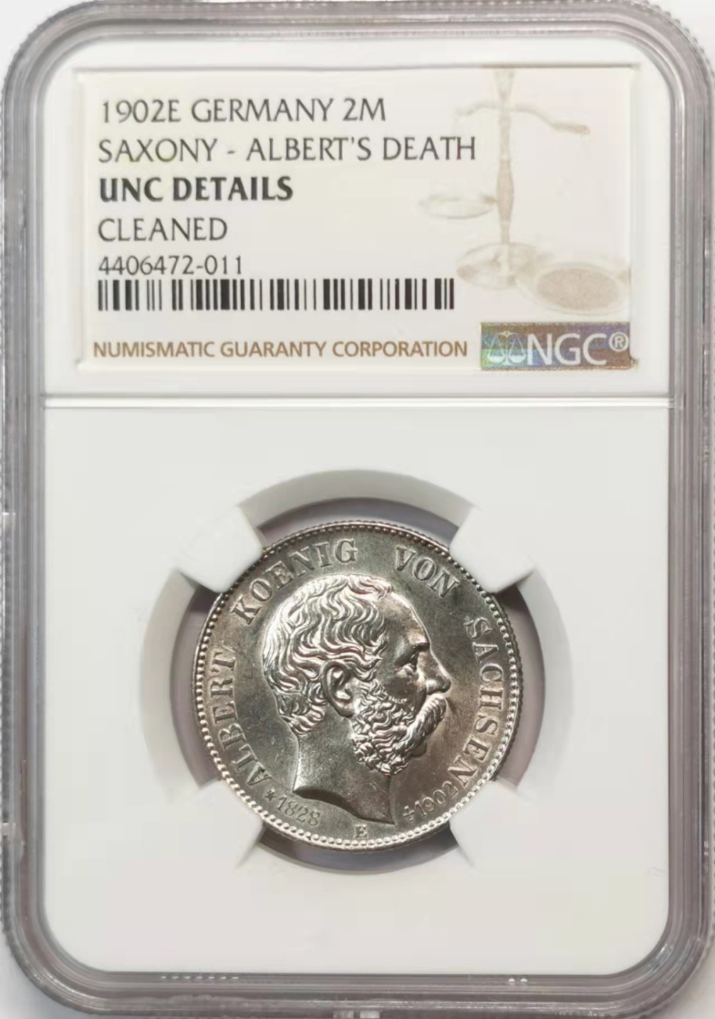 欧罗巴与亚细亚的春天奏鸣曲—凡希社世界钱币微拍第一百九十期 1902萨克森2马克NGC-UNCD