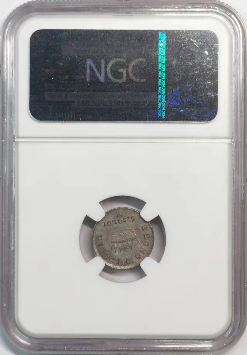 欧罗巴与亚细亚的春天奏鸣曲—凡希社世界钱币微拍第一百九十期 荐！1811M拿破仑意大利王国5Soldi银币NGC-MS64冠军浅色五彩！