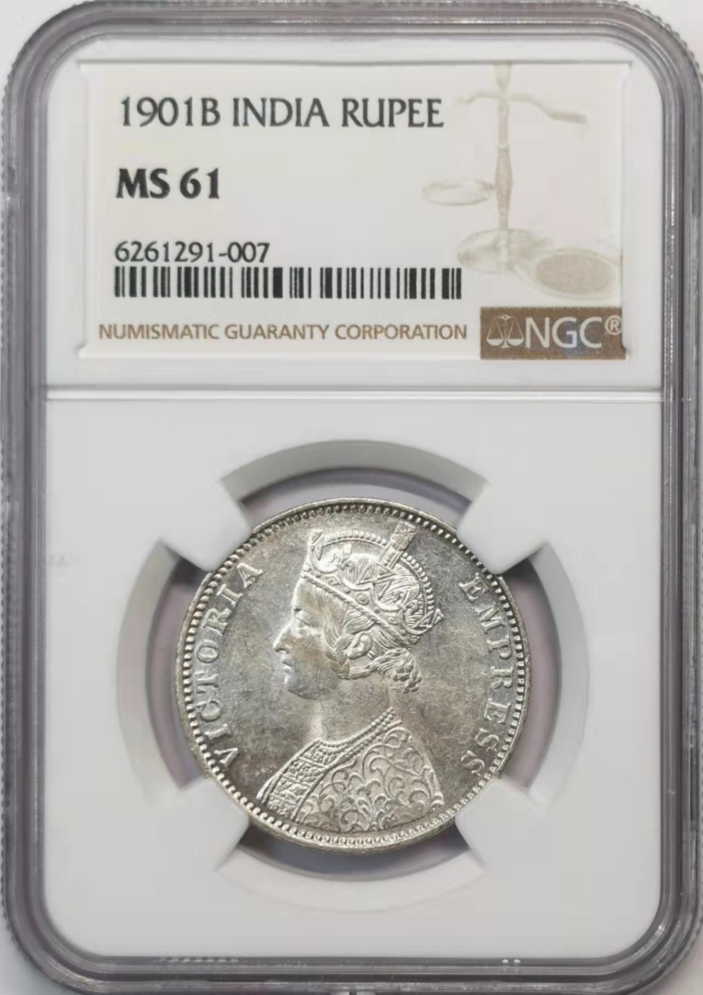 欧罗巴与亚细亚的春天奏鸣曲—凡希社世界钱币微拍第一百九十期 1901B英属印度小维卢比NGC-MS61