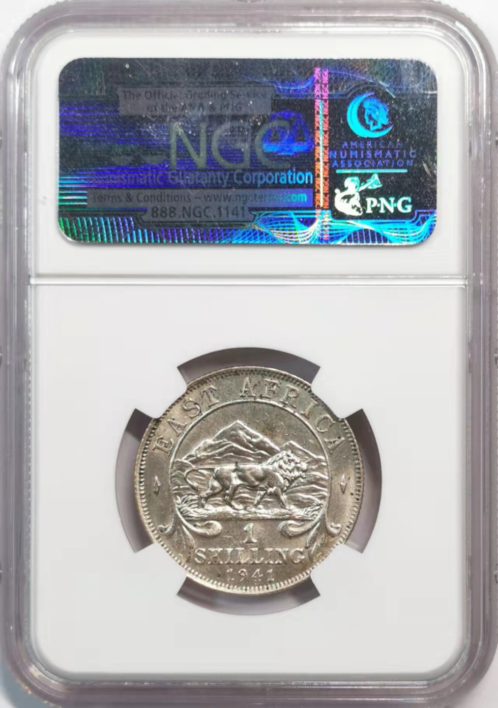 欧罗巴与亚细亚的春天奏鸣曲—凡希社世界钱币微拍第一百九十期 1941I英属东非乔六先令NGC-MS63原光！