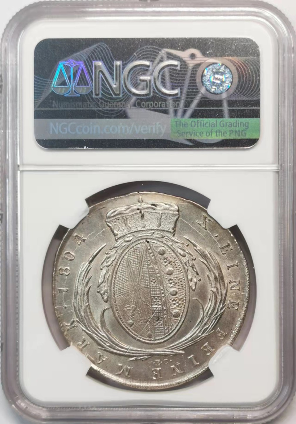 欧罗巴与亚细亚的春天奏鸣曲—凡希社世界钱币微拍第一百九十期 1804萨克森奥古斯特泰勒大银NGC-UNCD