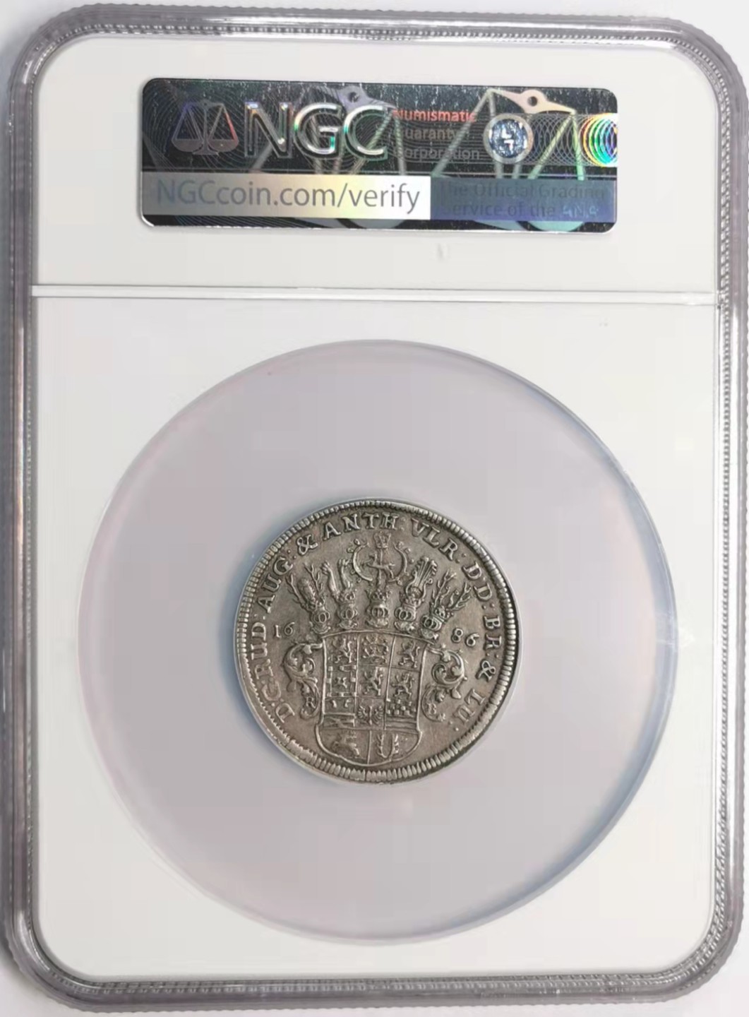 欧罗巴与亚细亚的春天奏鸣曲—凡希社世界钱币微拍第一百九十期 1686布伦瑞克沃芬布特野人泰勒NGC-AUD