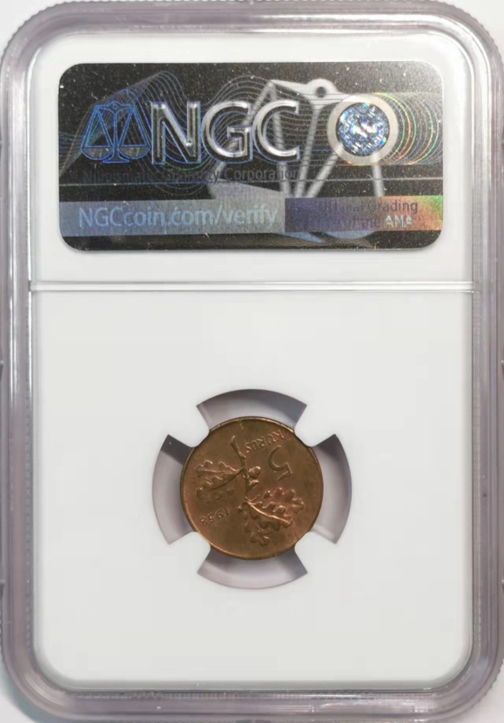 欧罗巴与亚细亚的春天奏鸣曲—凡希社世界钱币微拍第一百九十期 1958土耳其5K铜币NGC-MS63首年版