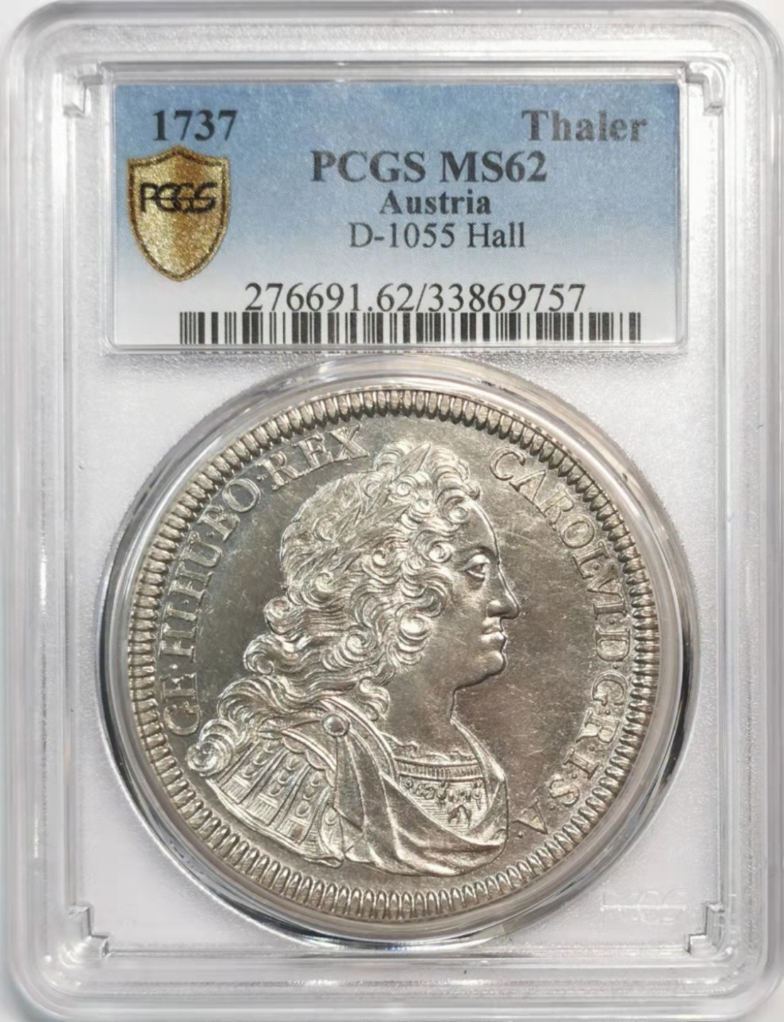 欧罗巴与亚细亚的春天奏鸣曲—凡希社世界钱币微拍第一百九十期 荐！1737神罗总庭 卡尔六世泰勒大银PCGS-MS62细节出色！