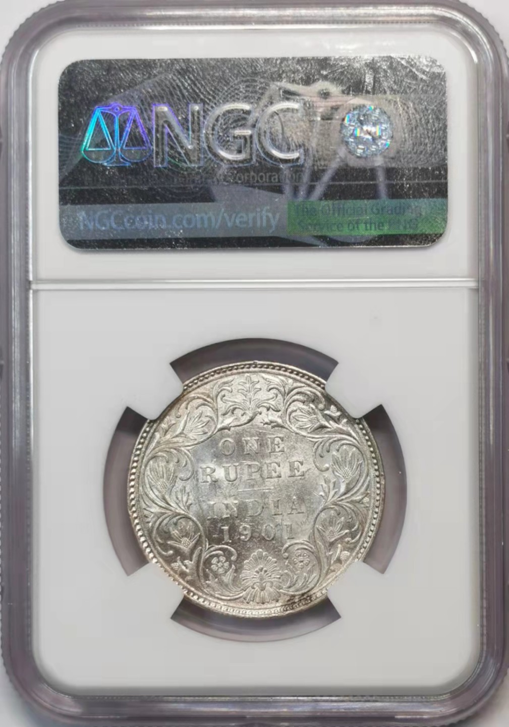 欧罗巴与亚细亚的春天奏鸣曲—凡希社世界钱币微拍第一百九十期 1901B英属印度小维卢比NGC-MS61