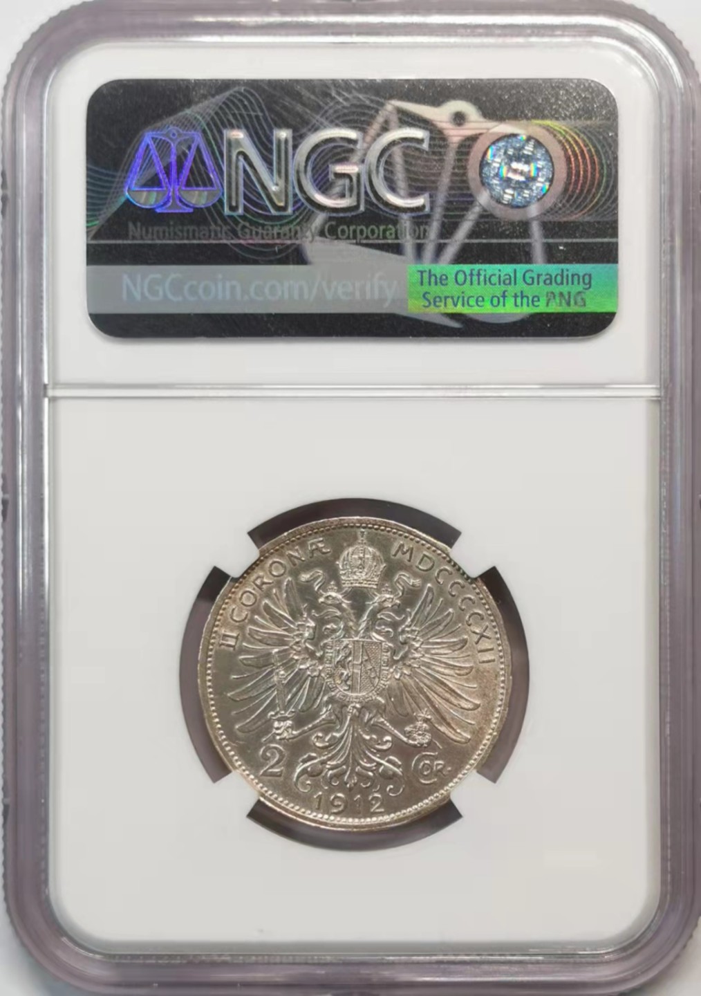欧罗巴与亚细亚的春天奏鸣曲—凡希社世界钱币微拍第一百九十期 1912奥地利2科罗娜银币NGC-UNCD