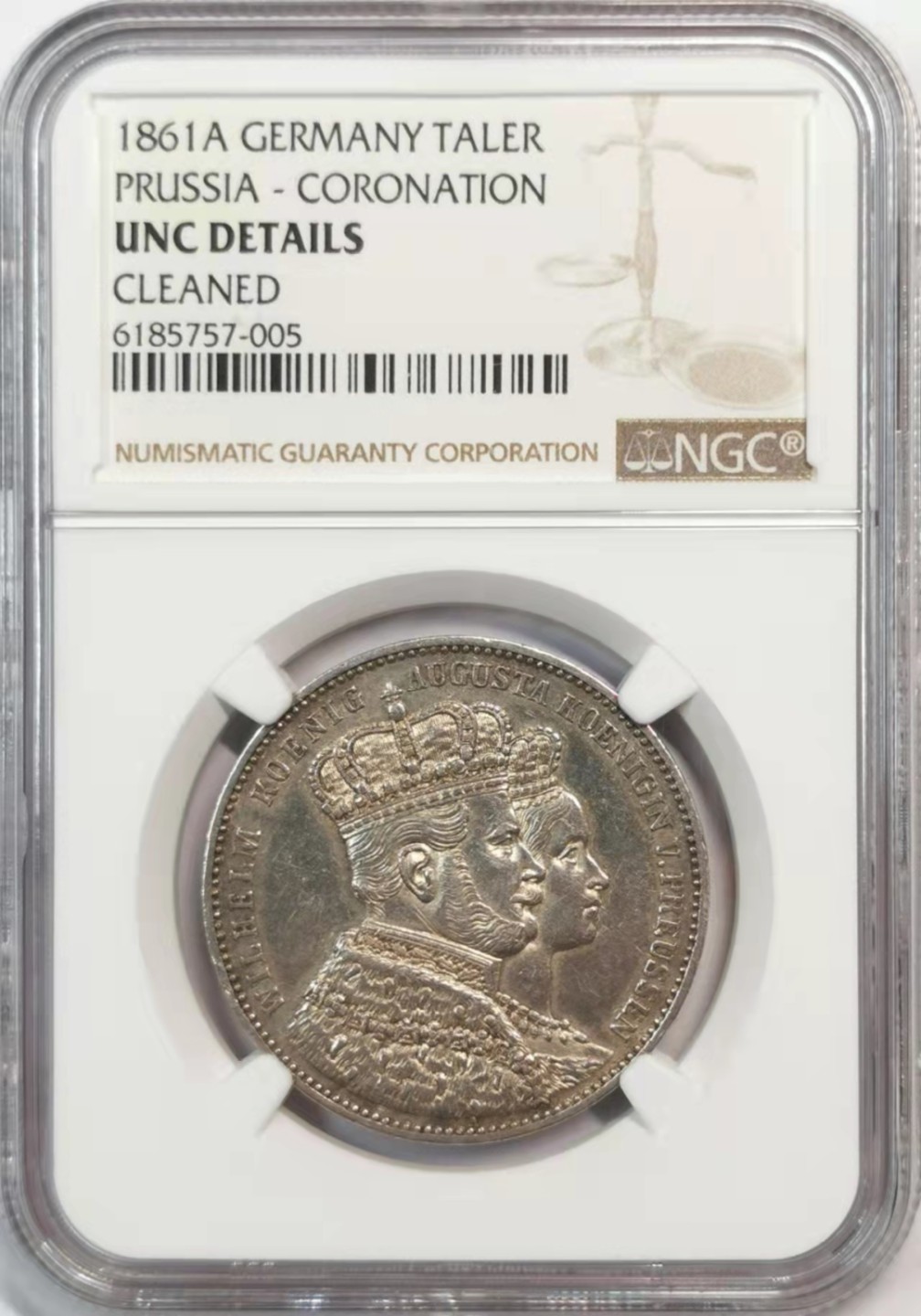 欧罗巴与亚细亚的春天奏鸣曲—凡希社世界钱币微拍第一百九十期 1861普鲁士加冕纪念泰勒NGC-UNCD