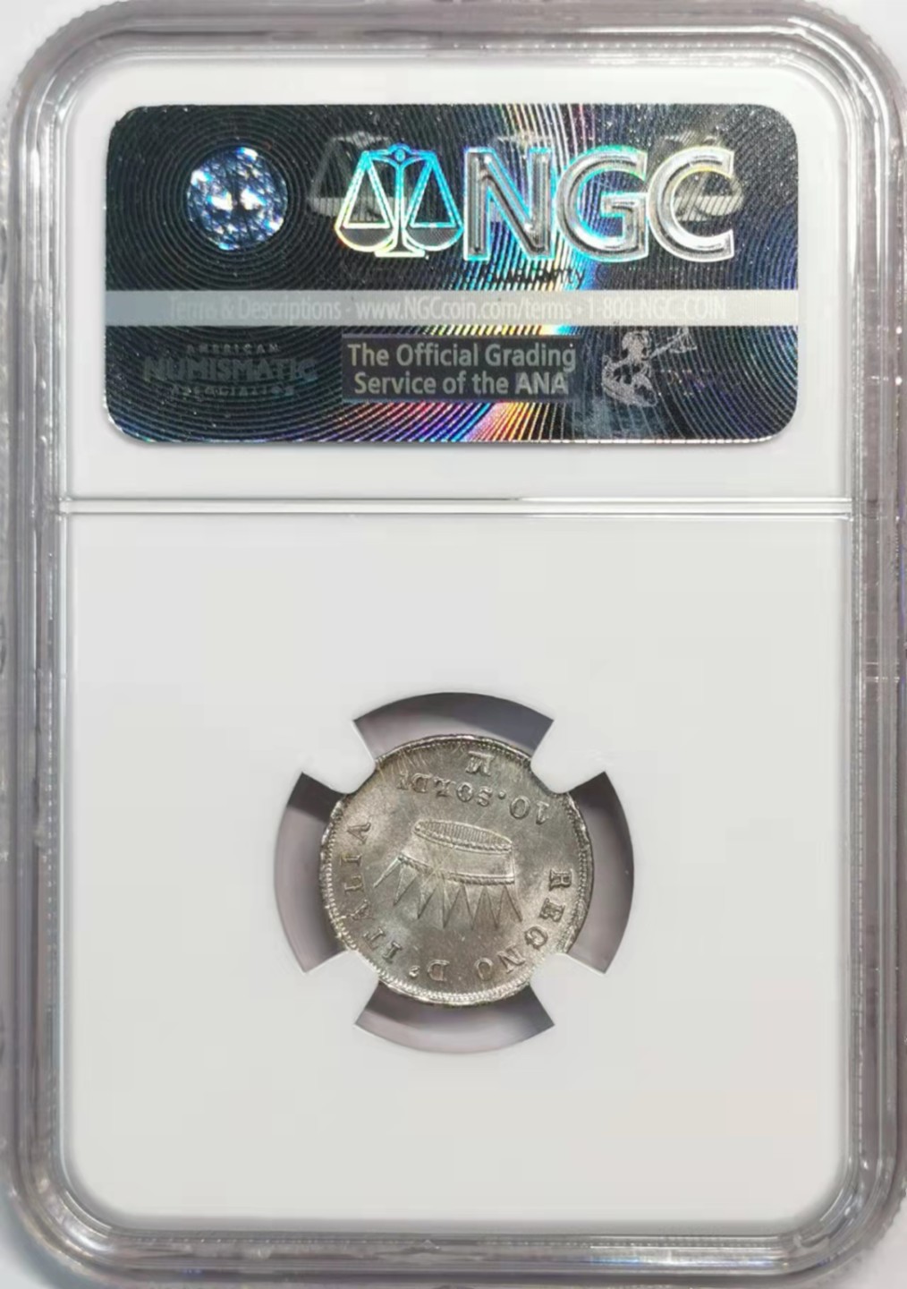 欧罗巴与亚细亚的春天奏鸣曲—凡希社世界钱币微拍第一百九十期 1810M拿破仑意大利王国10Soldi银币NGC-MS65亚军原银光！