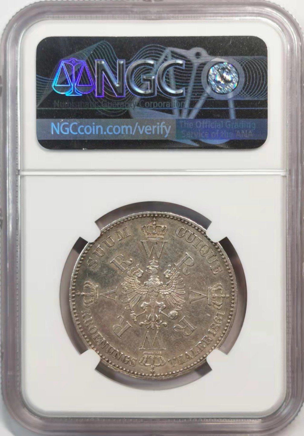 欧罗巴与亚细亚的春天奏鸣曲—凡希社世界钱币微拍第一百九十期 1861普鲁士加冕纪念泰勒NGC-UNCD