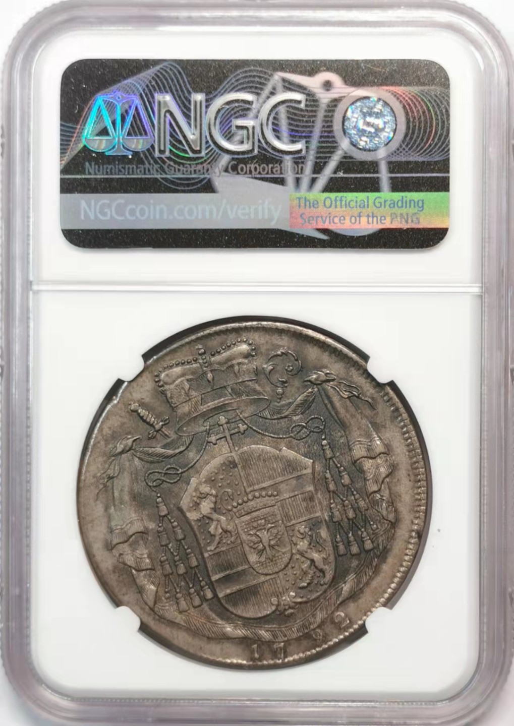 欧罗巴与亚细亚的春天奏鸣曲—凡希社世界钱币微拍第一百九十期 1792萨尔茨堡亲王大主教希罗尼穆斯泰勒大银NGC-AUD