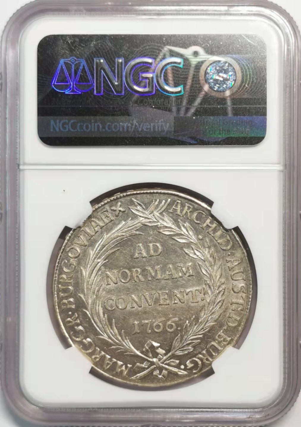 欧罗巴与亚细亚的春天奏鸣曲—凡希社世界钱币微拍第一百九十期 荐！1766神罗布尔高 特蕾莎纹章版泰勒大银NGC-MS63银光收藏级！