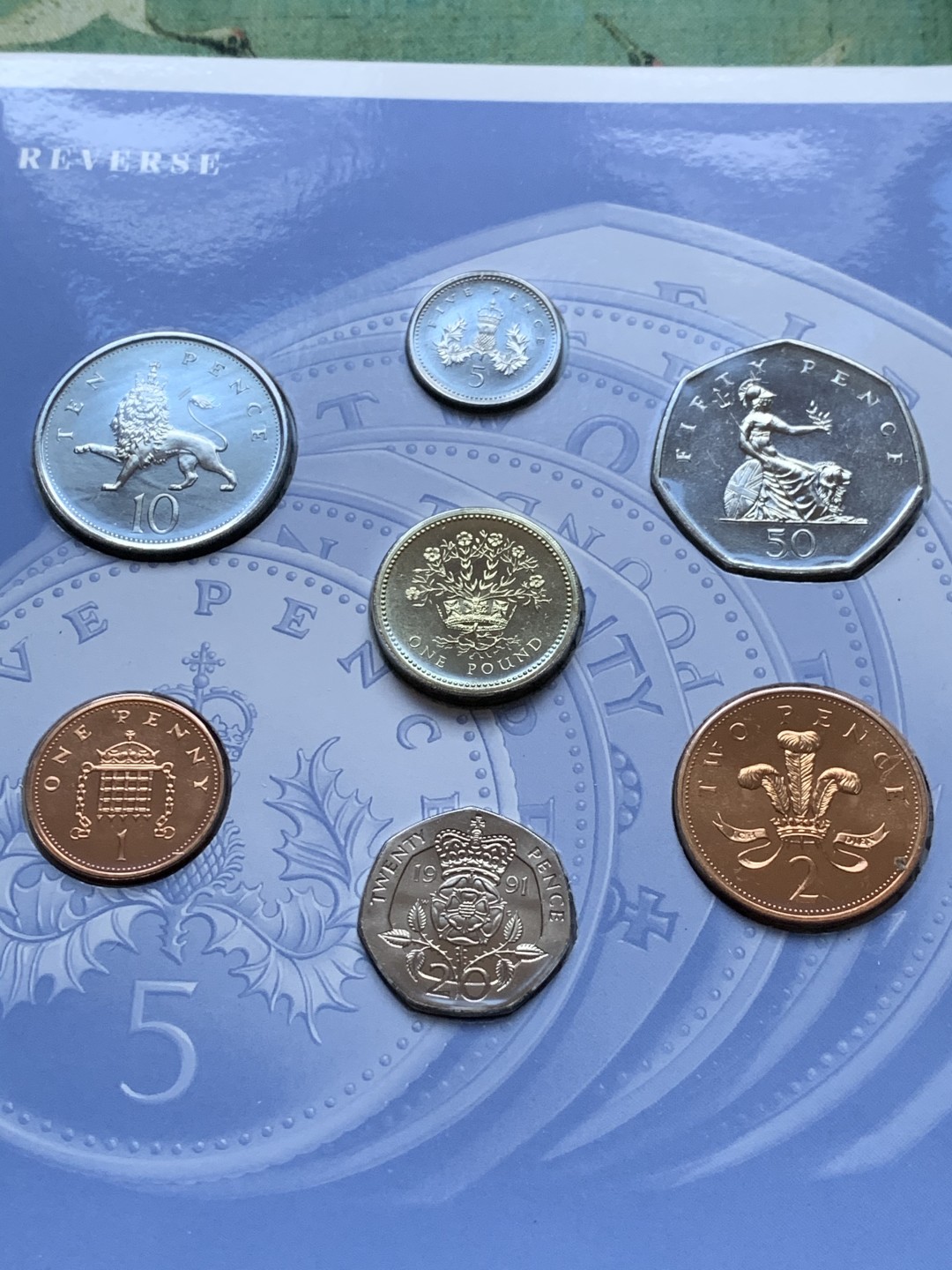 《竞宝斋》第37场-周日 首场自动拍卖 2件或者满200包顺丰 原封装 英国 1991年 7枚套 卡装币