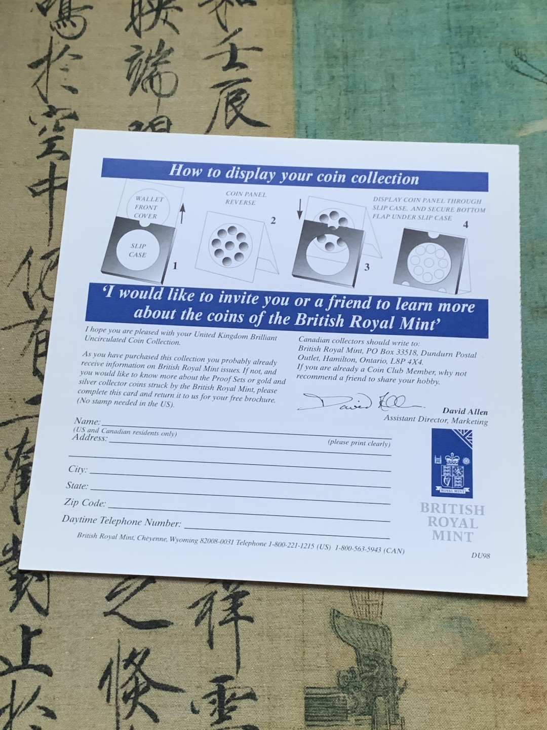 《竞宝斋》第37场-周日 首场自动拍卖 2件或者满200包顺丰 原封装英国 1998年 9枚套 卡装套币 较少