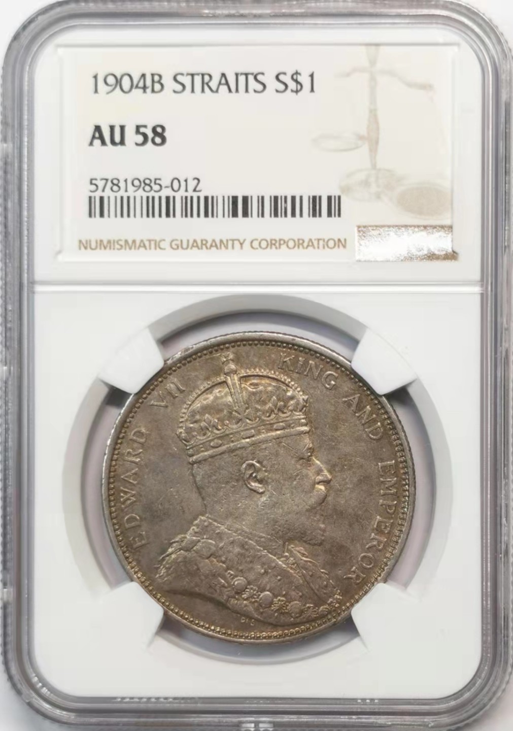 欧罗巴与亚细亚的春天奏鸣曲—凡希社世界钱币微拍第一百九十期 1904B海峡殖民地爱七壹元大样NGC-AU58