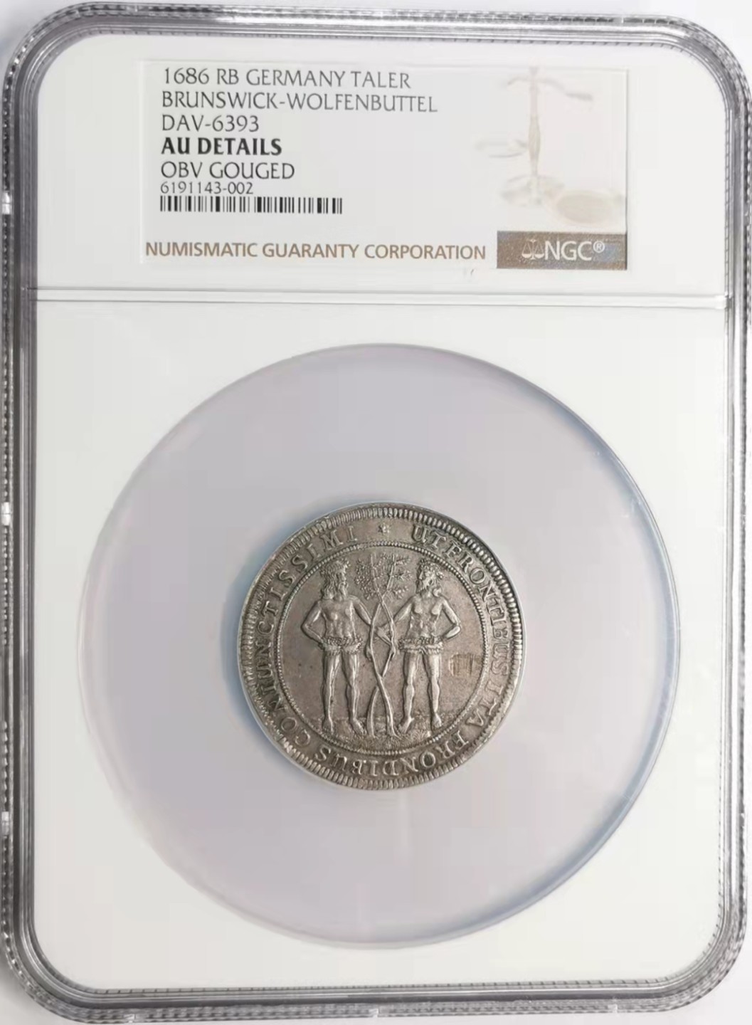 欧罗巴与亚细亚的春天奏鸣曲—凡希社世界钱币微拍第一百九十期 1686布伦瑞克沃芬布特野人泰勒NGC-AUD