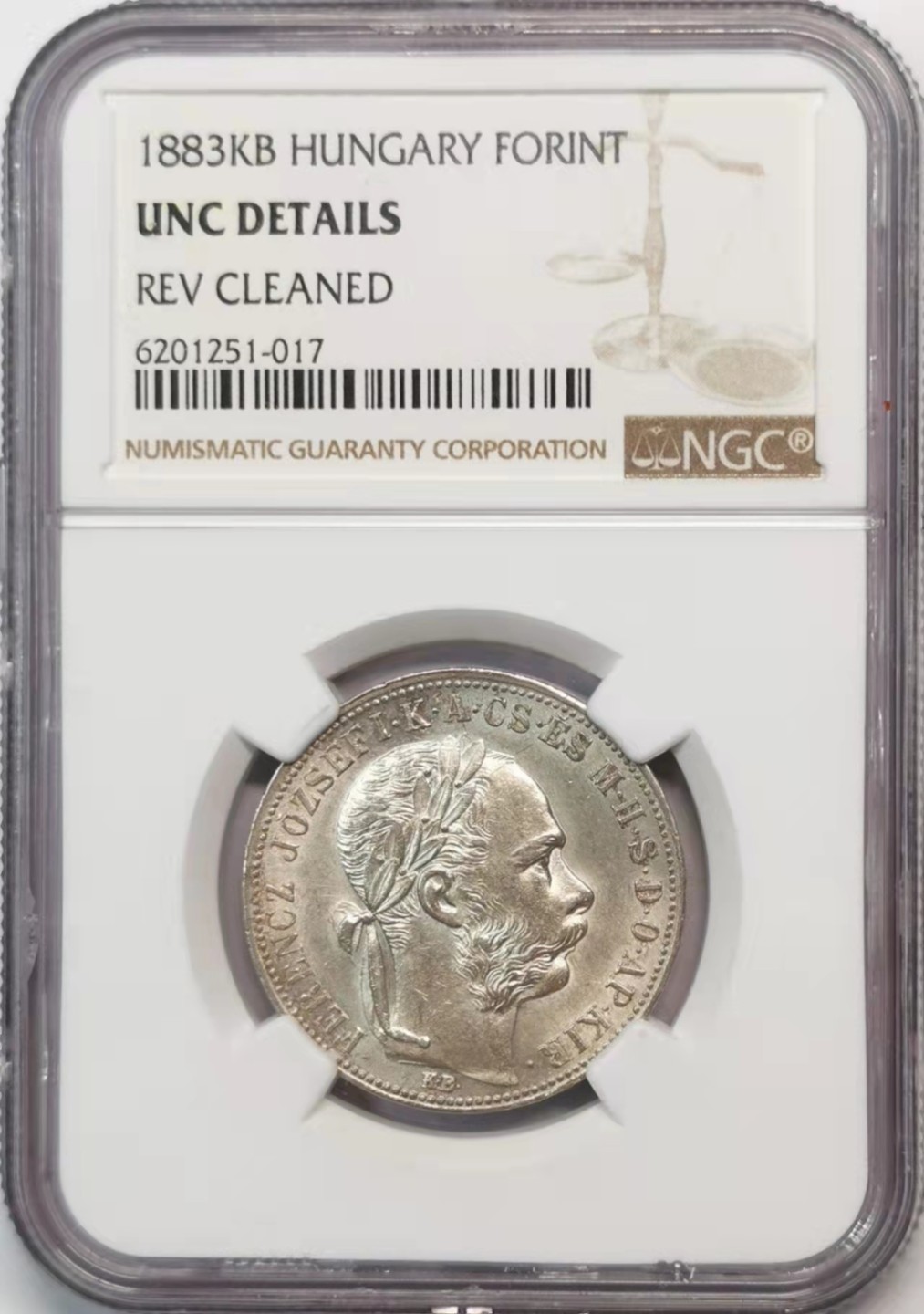 欧罗巴与亚细亚的春天奏鸣曲—凡希社世界钱币微拍第一百九十期 1883匈牙利FORINT银币NGC-UNCD