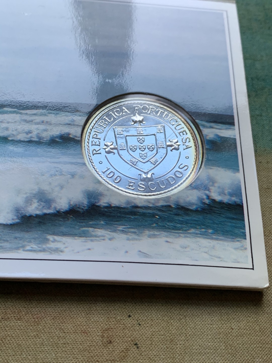 《竞宝斋》第37场-周日 首场自动拍卖 2件或者满200包顺丰 卡装葡萄牙 1987年 航海家努诺·特里斯唐 100埃斯库多大银币