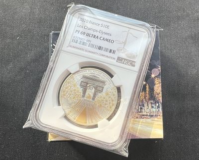 【币观天下】第178期钱币拍卖 - 【克劳斯获奖币】【法国】香榭丽舍大街 ngc69