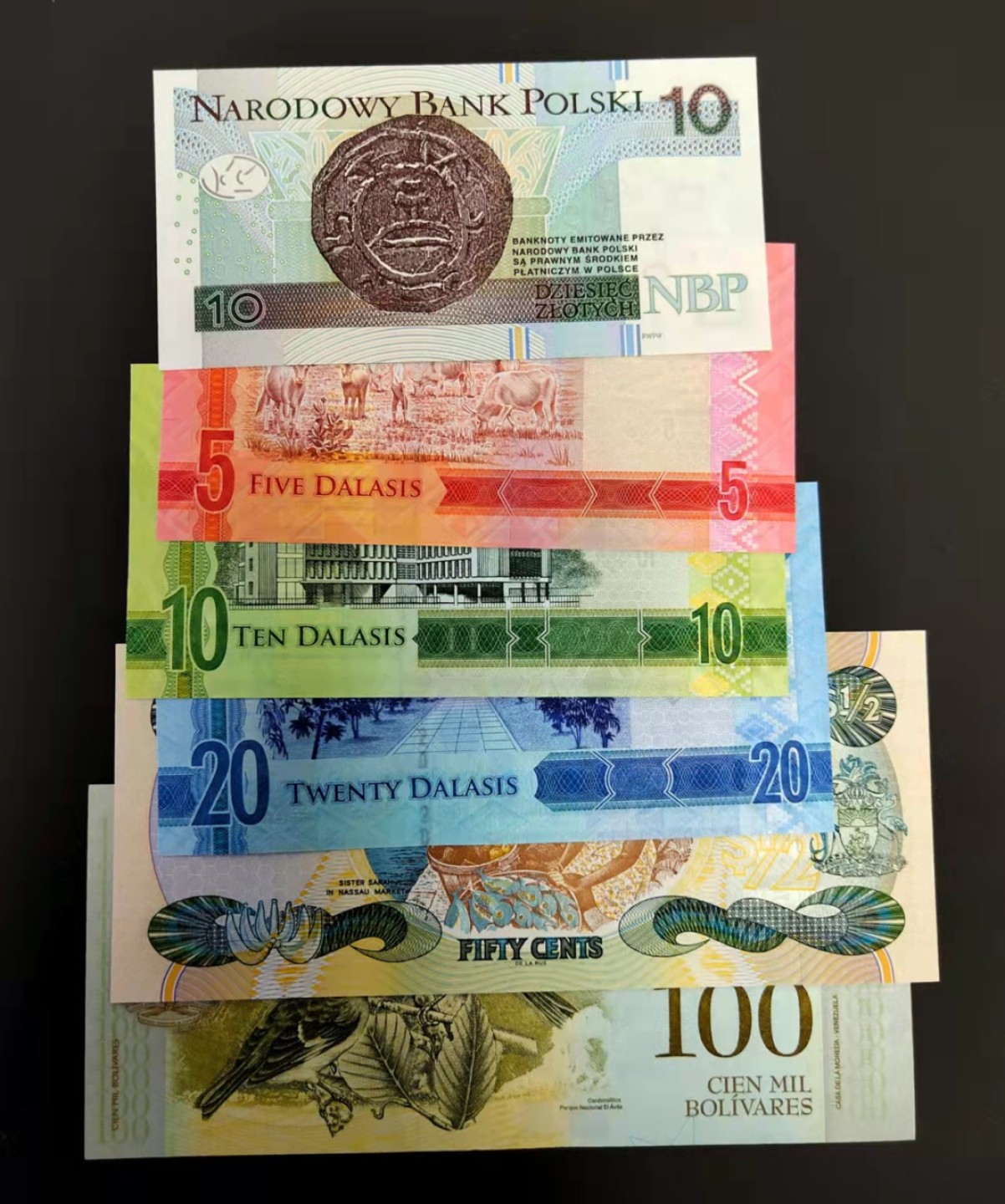 圣域骑士团 | CICE币展&易卜生专场 春天来了 ‼️第三期（2022003） 【一组六张】全新裸钞 有A冠首发 委内瑞拉~冈比亚~巴哈马~波兰