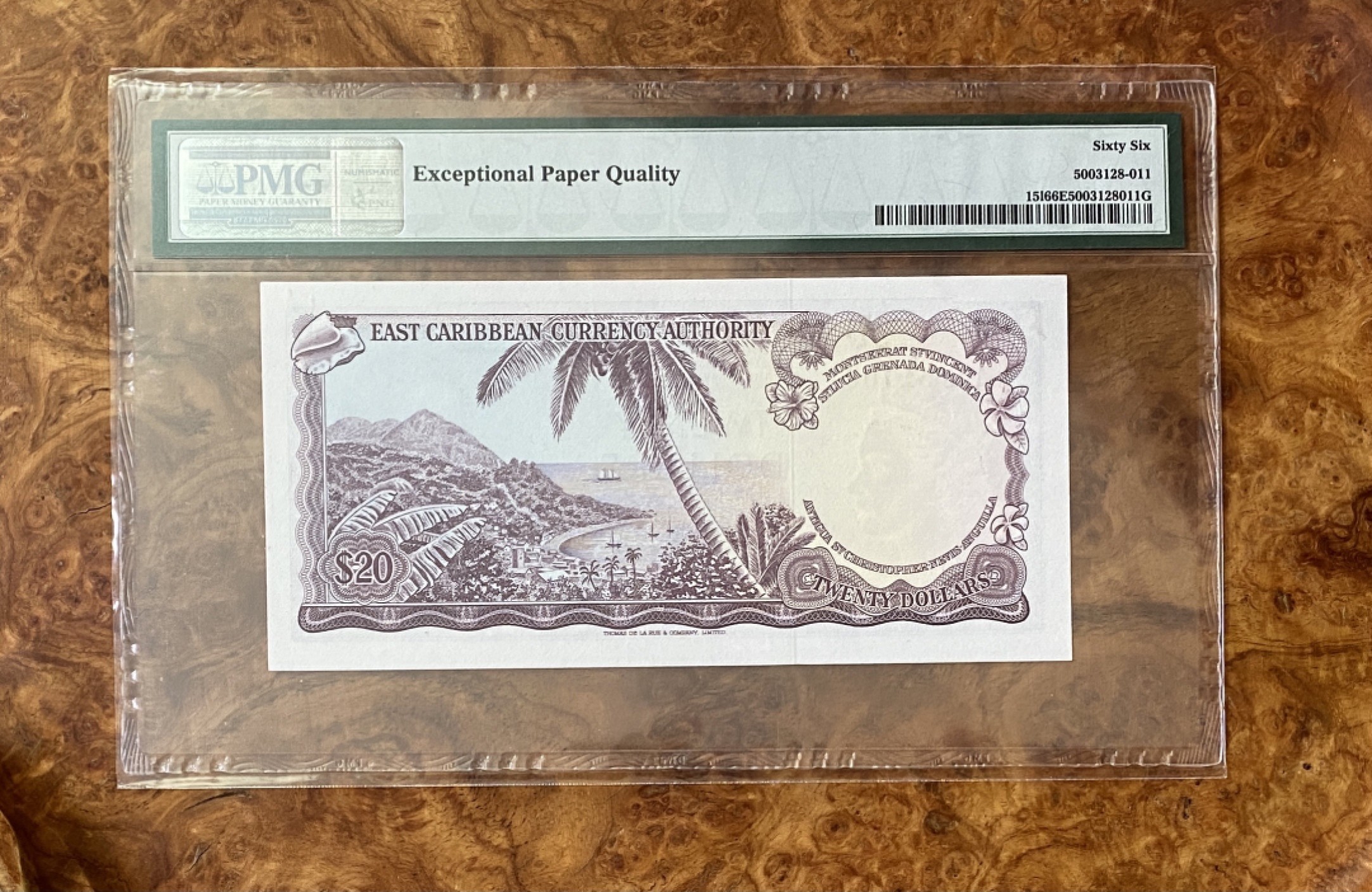 Chase Auction（得物拍卖）第3期 - - 中外纸币、硬币、银币联拍 1965年东加勒比20元，PMG66分，戎装女王！圣卢西亚版，相对稀少！