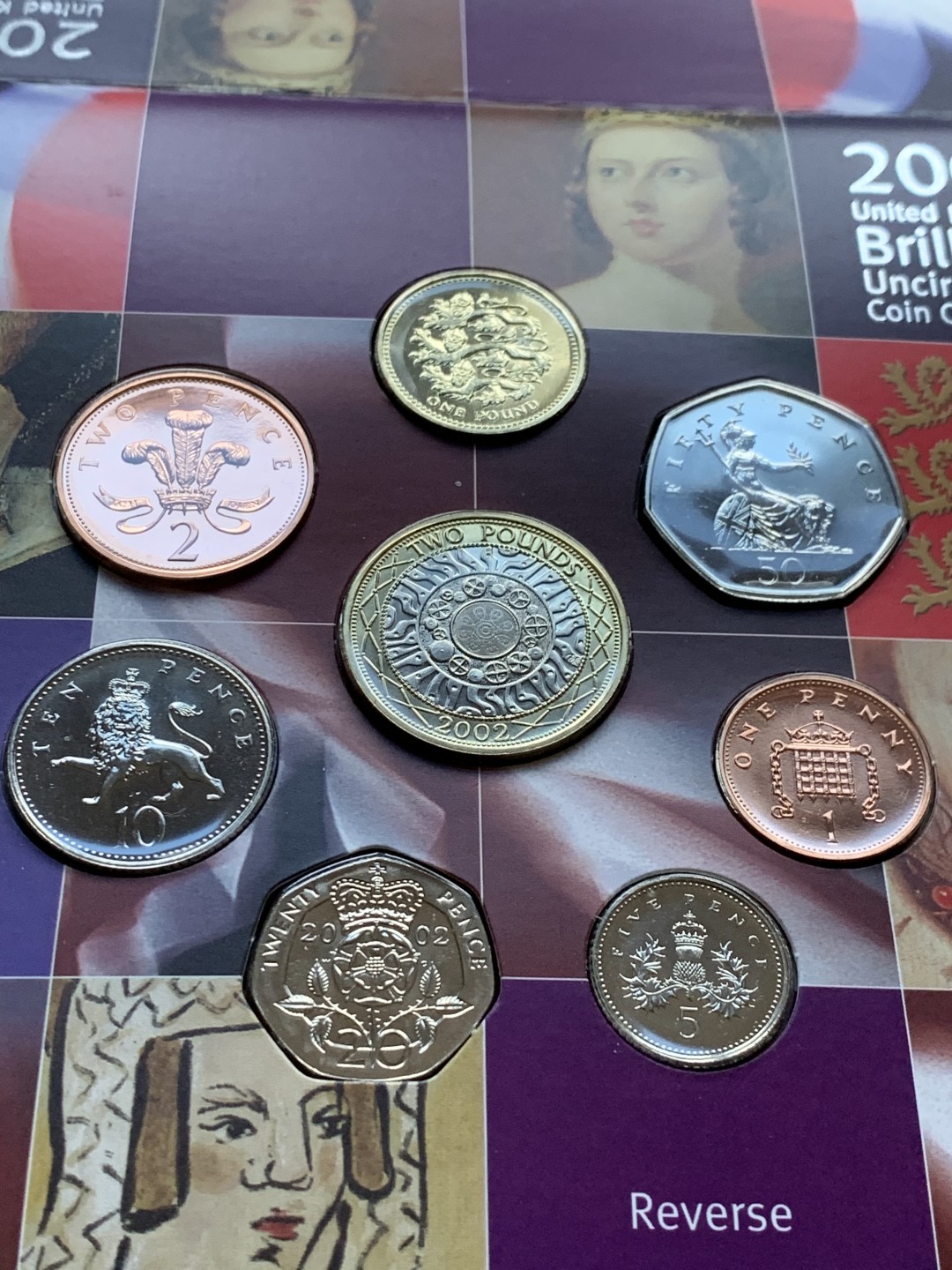 《竞宝斋》第37场-周日 首场自动拍卖 2件或者满200包顺丰 原封装英国 2002年 8枚套 卡装套币 稀少