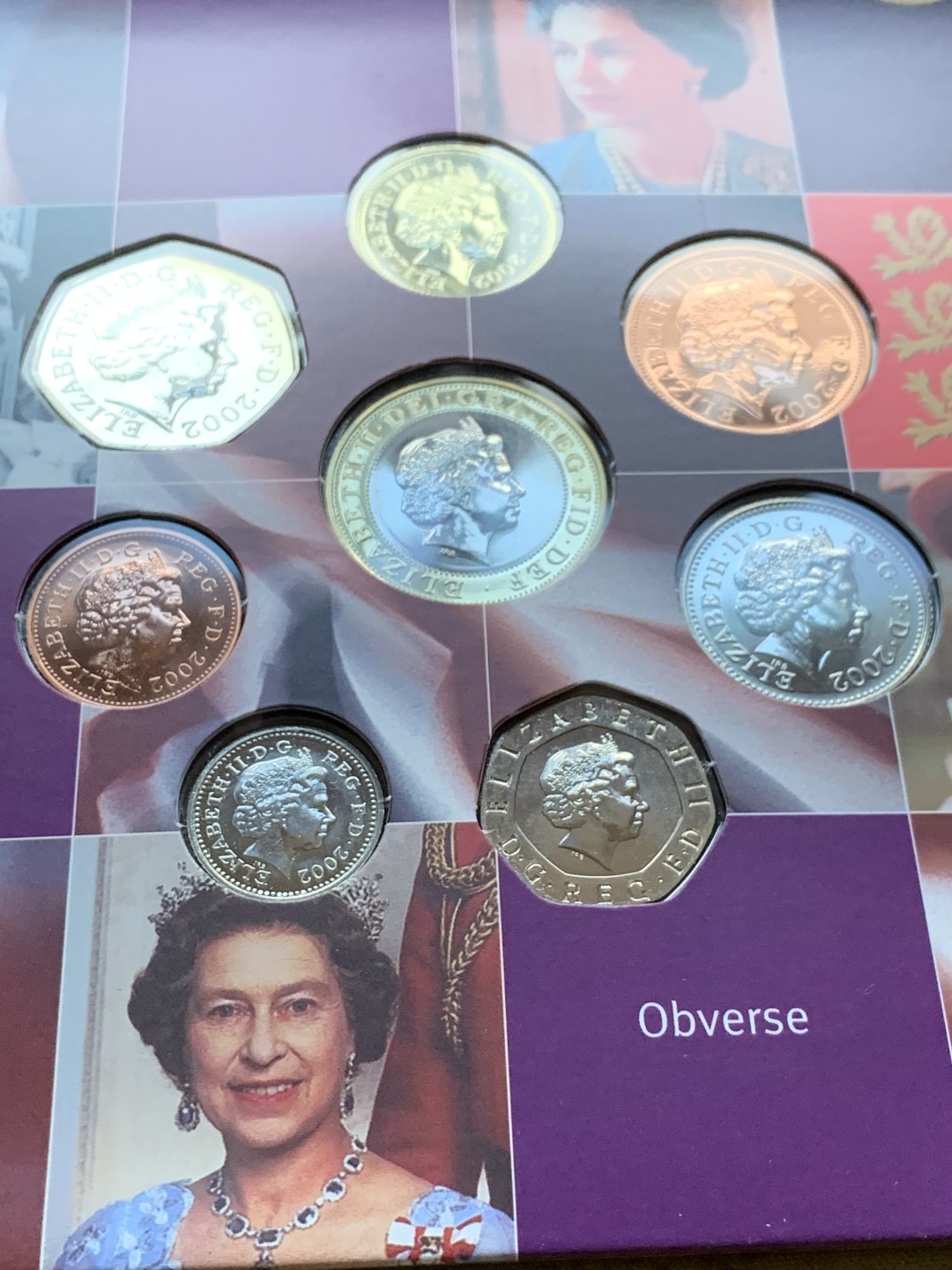 《竞宝斋》第37场-周日 首场自动拍卖 2件或者满200包顺丰 原封装英国 2002年 8枚套 卡装套币 稀少