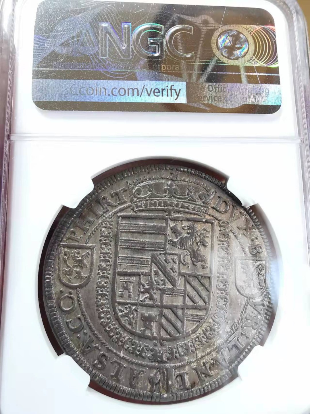 欧罗巴与亚细亚的春天奏鸣曲—凡希社世界钱币微拍第一百九十期 稀！1564-95神罗昂西塞姆 斐迪南五世执剑泰勒大银NGC-MS62黑彩！