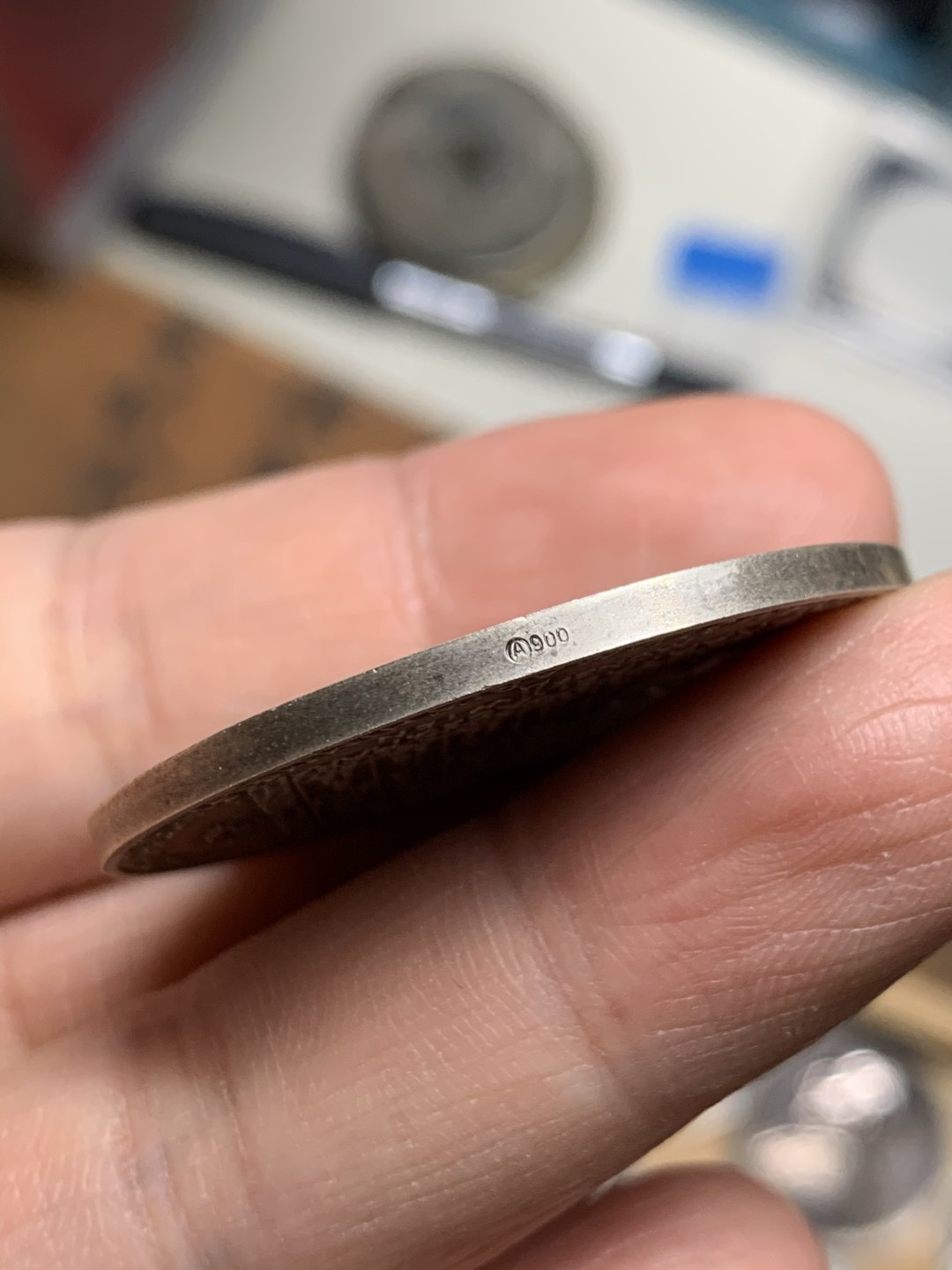 《竞宝斋》第36场-本周日 （全场顺丰包邮） 奥地利1956年日历银章 墨丘里银章，26.5克900银