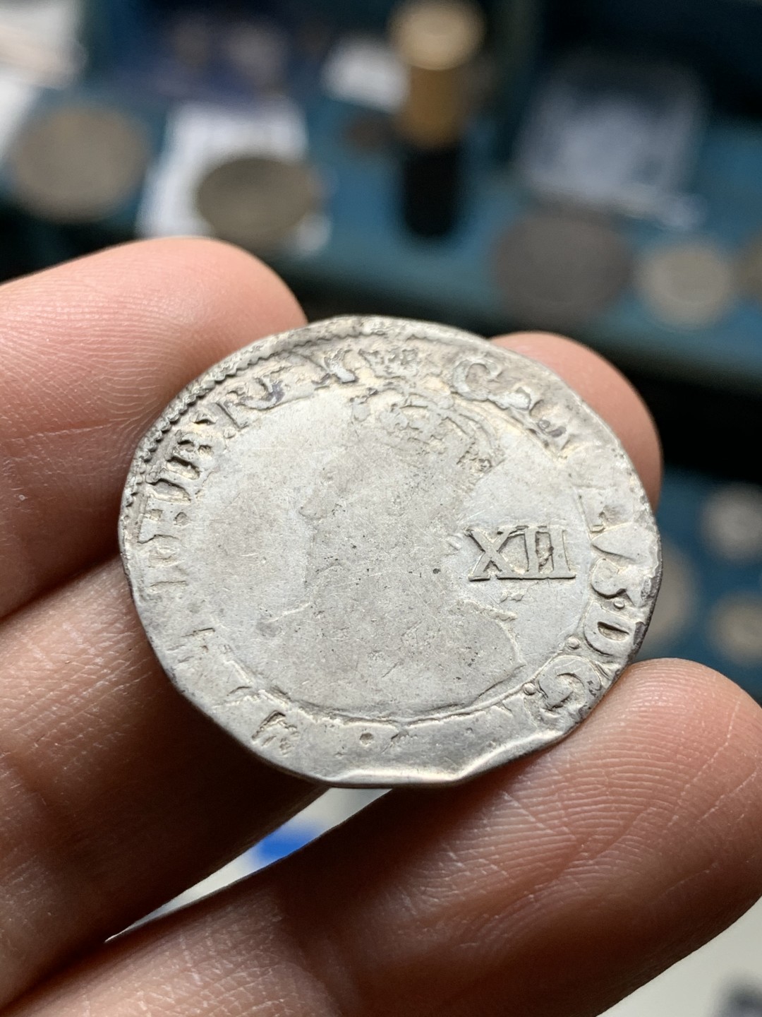 《竞宝斋》第36场-本周日 （全场顺丰包邮） 英国1625-1949年查理一世1先令银币 打制银币