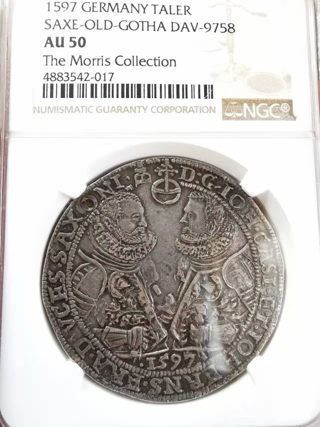 欧罗巴与亚细亚的春天奏鸣曲—凡希社世界钱币微拍第一百九十期 稀！1597萨克森奥登哥萨泰勒大银NGC-AU50名家旧藏附原纸袋