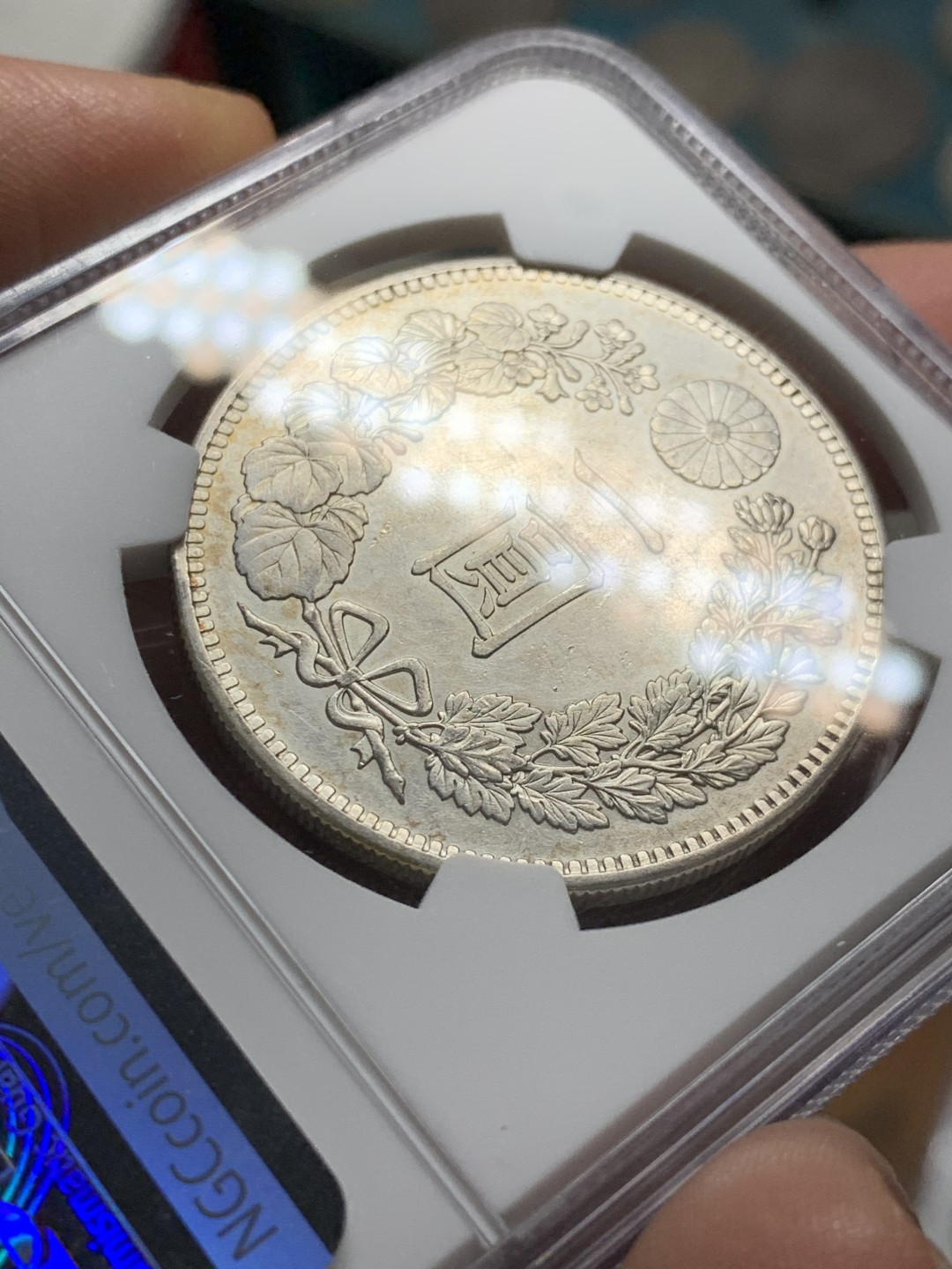 《竞宝斋》第36场-本周日 （全场顺丰包邮） NGC-UNCD  日本龙洋 明治28年（1895）一元 银币 早期年份   小年份