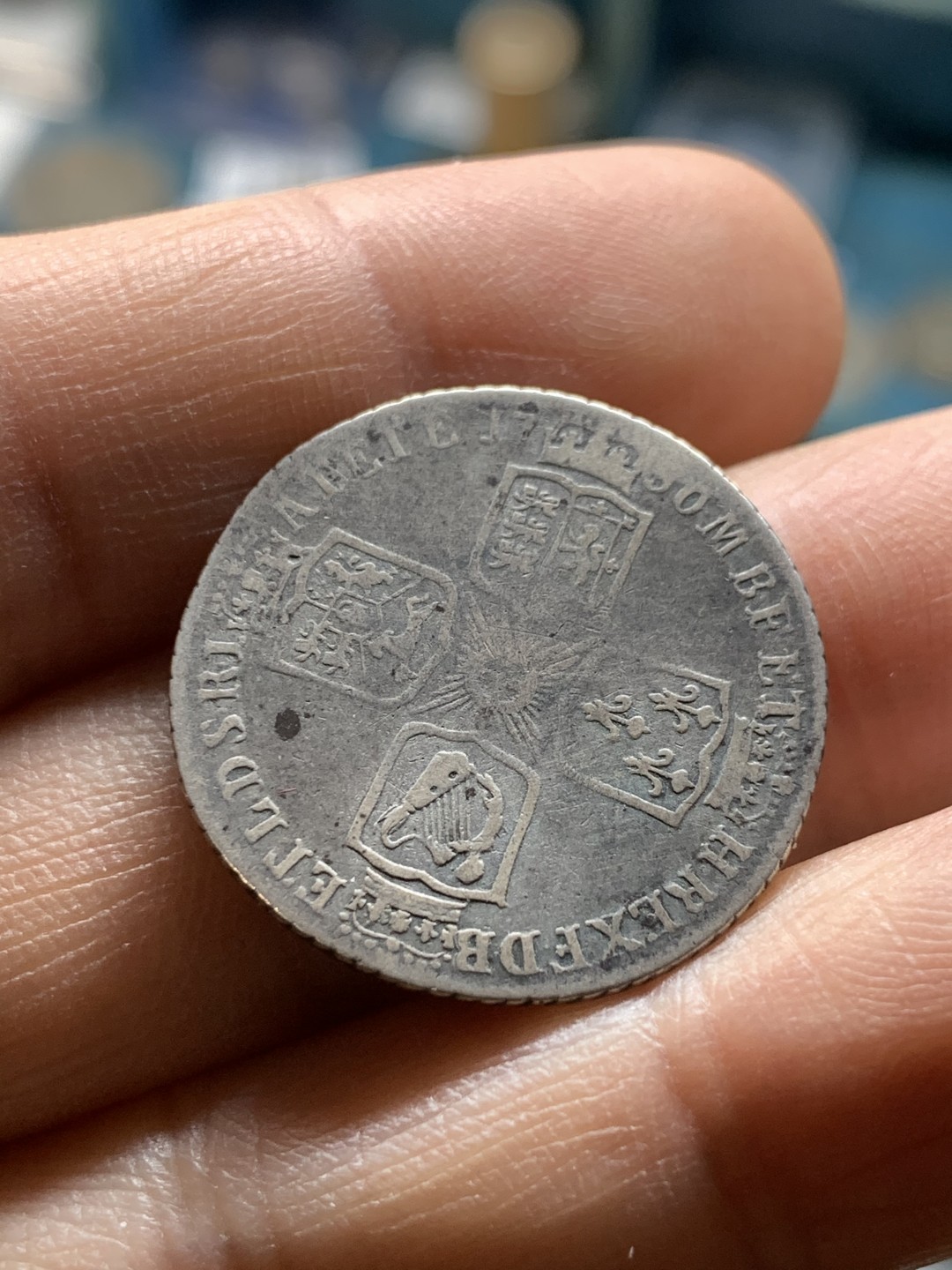 《竞宝斋》第36场-本周日 （全场顺丰包邮） 英国1750年乔治二世好品相1先令老银币