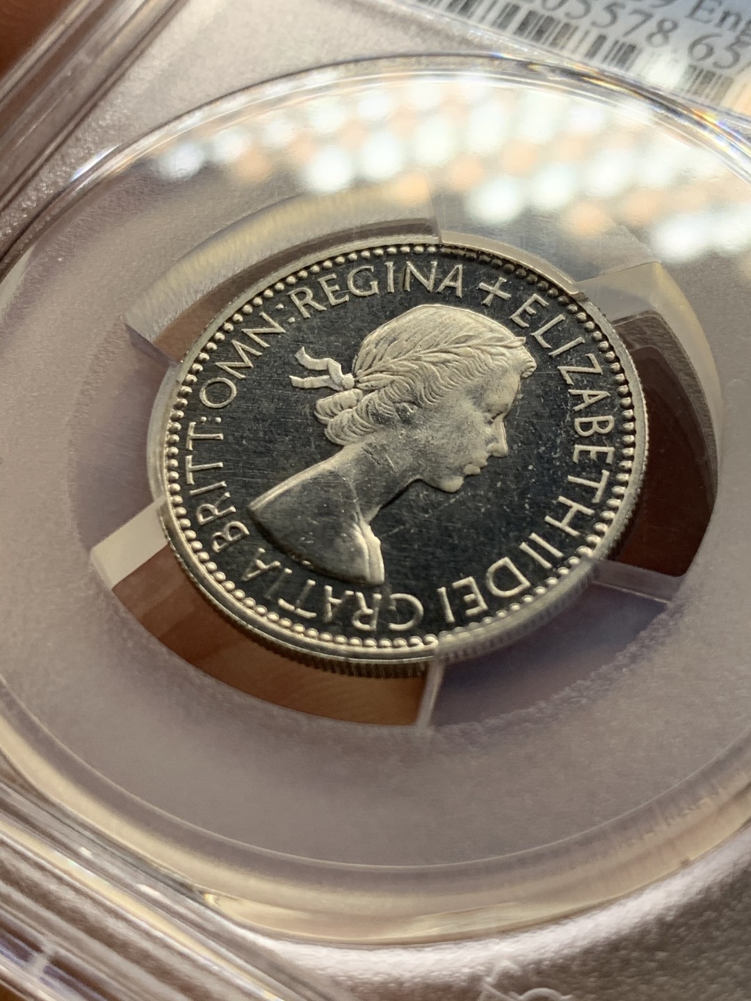 《竞宝斋》第36场-本周日 （全场顺丰包邮） pcgs-PR65 1953年英国精制先令 年轻伊伊 精制镜面好状态 女王老矣未来潜力股