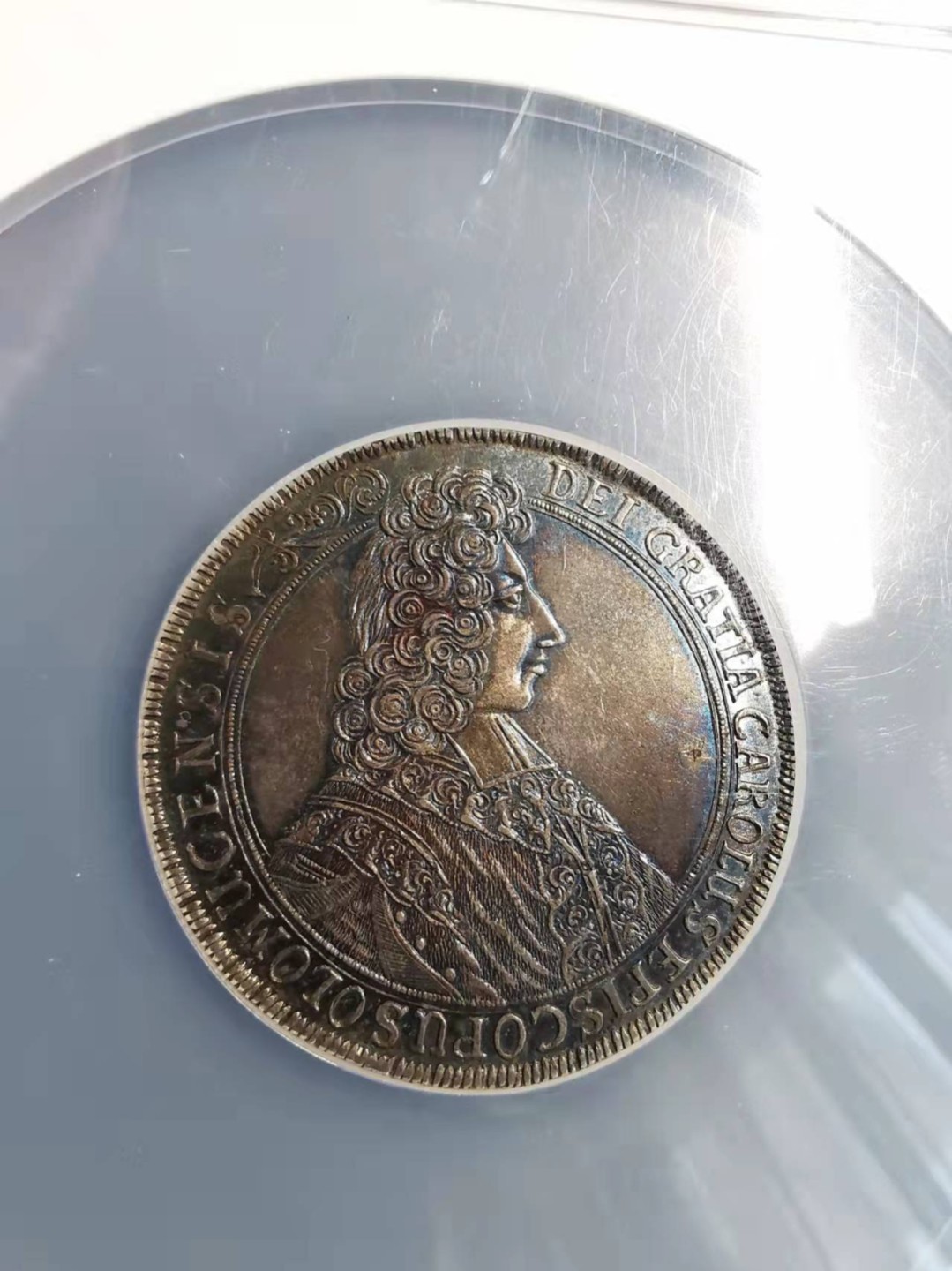 欧罗巴与亚细亚的春天奏鸣曲—凡希社世界钱币微拍第一百九十期 荐！1705奥尔穆茨泰勒大银NGC-MS62深度五彩！