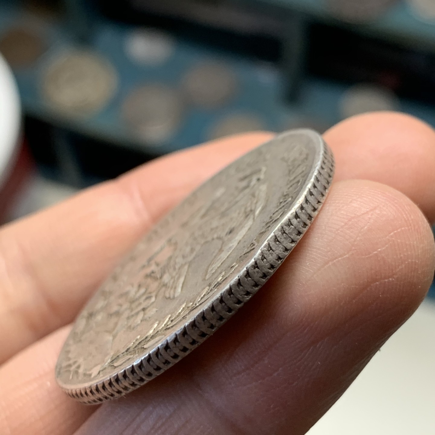 《竞宝斋》第37场-周日 首场自动拍卖 2件或者满200包顺丰 墨西哥1894年Mo 花边鹰洋8R 好品原味 大银币