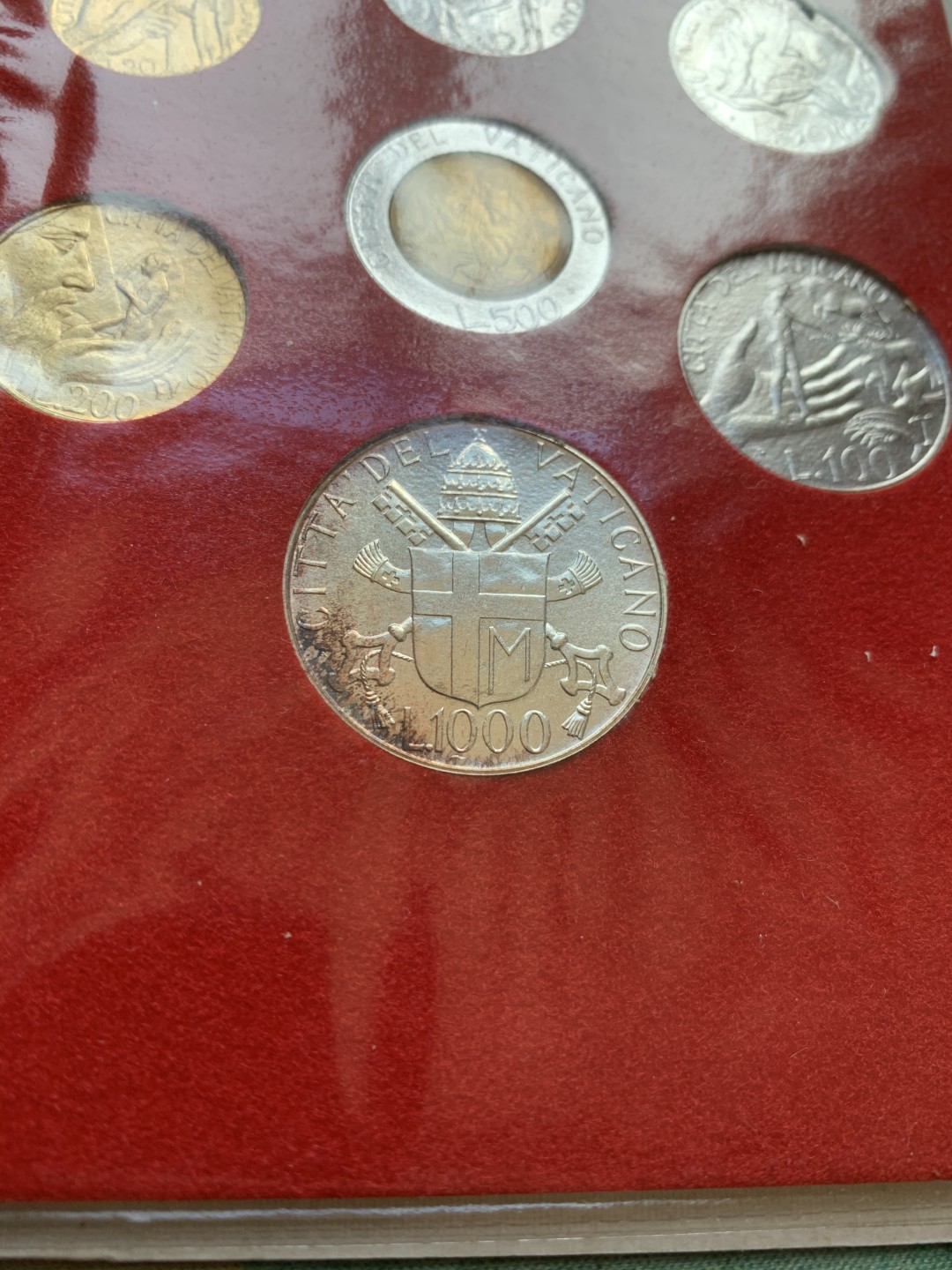 《竞宝斋》第37场-周日 首场自动拍卖 2件或者满200包顺丰 原装梵蒂冈 1988年 保罗二世 7枚套 其中1000里拉是银币 稀少