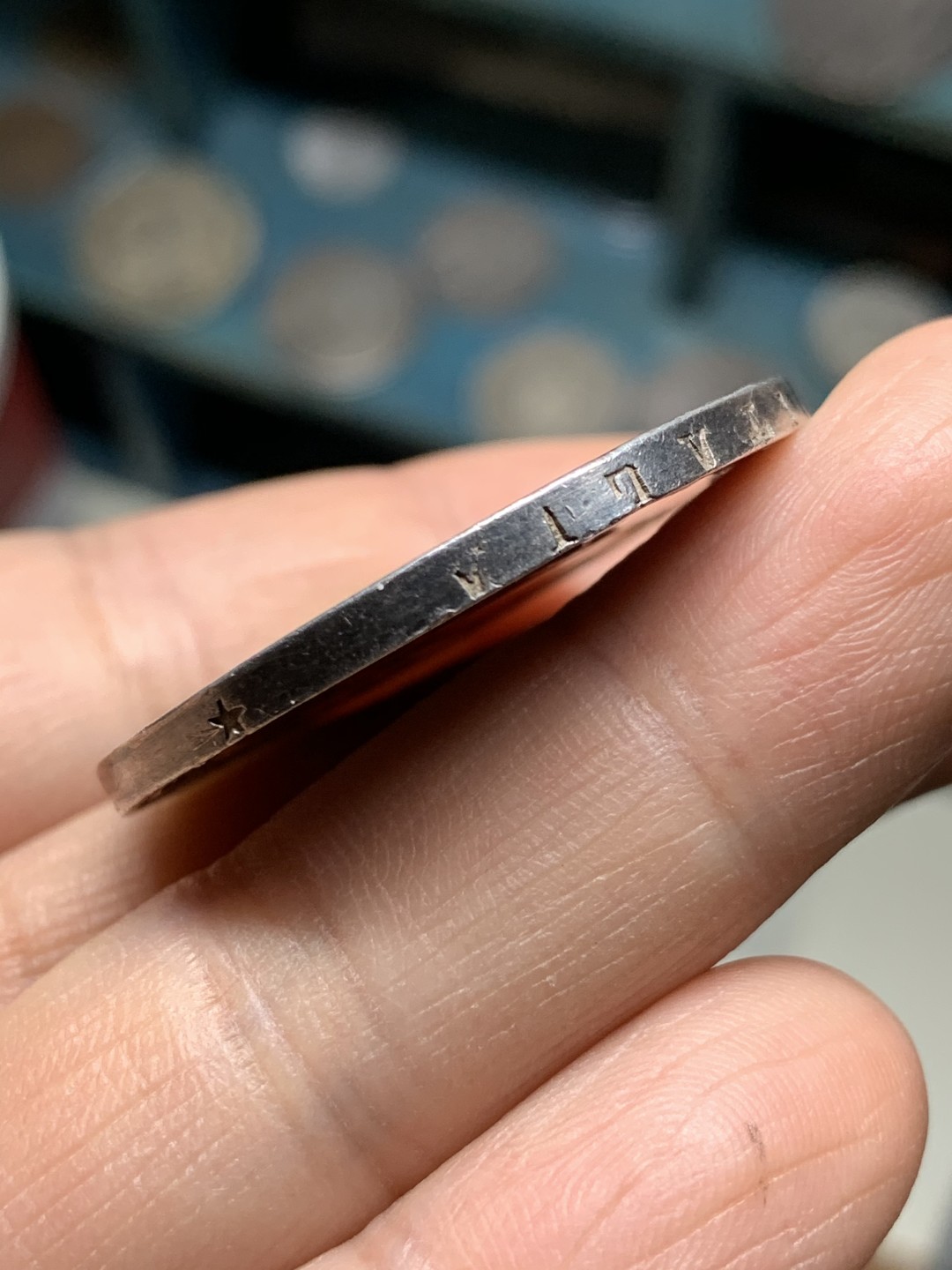 《竞宝斋》第36场-本周日 （全场顺丰包邮） 1812年 拿破仑一世 法占意大利5里拉银币    稀少au好品相   