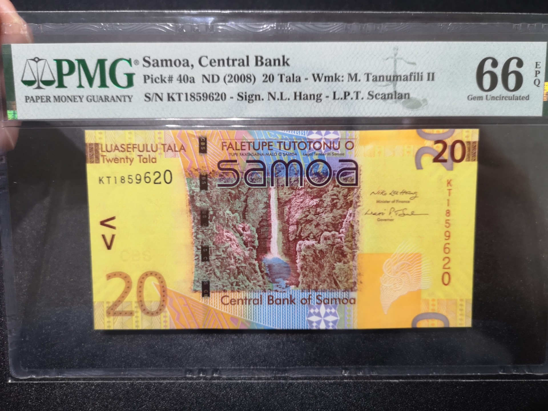 《外钞收藏家》第一百六十九期拍卖（本期65件） 2008年萨摩亚20 无47 PMG66