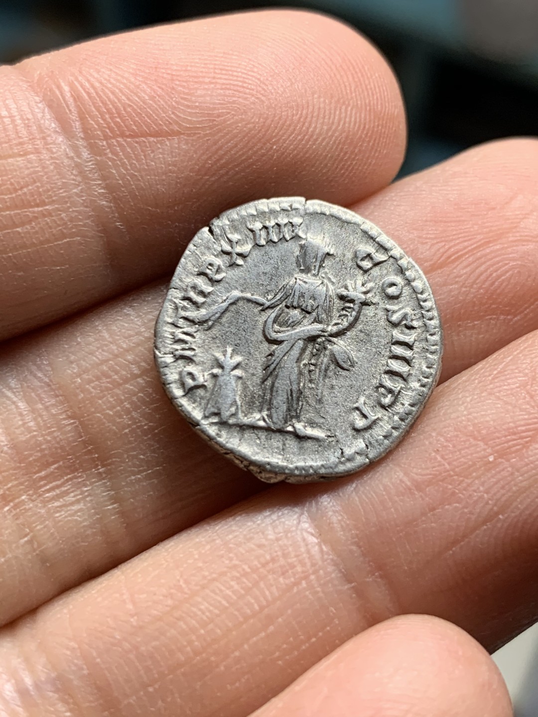 《竞宝斋》第36场-本周日 （全场顺丰包邮） 古罗马帝国塞维鲁1第纳尔银币重3克