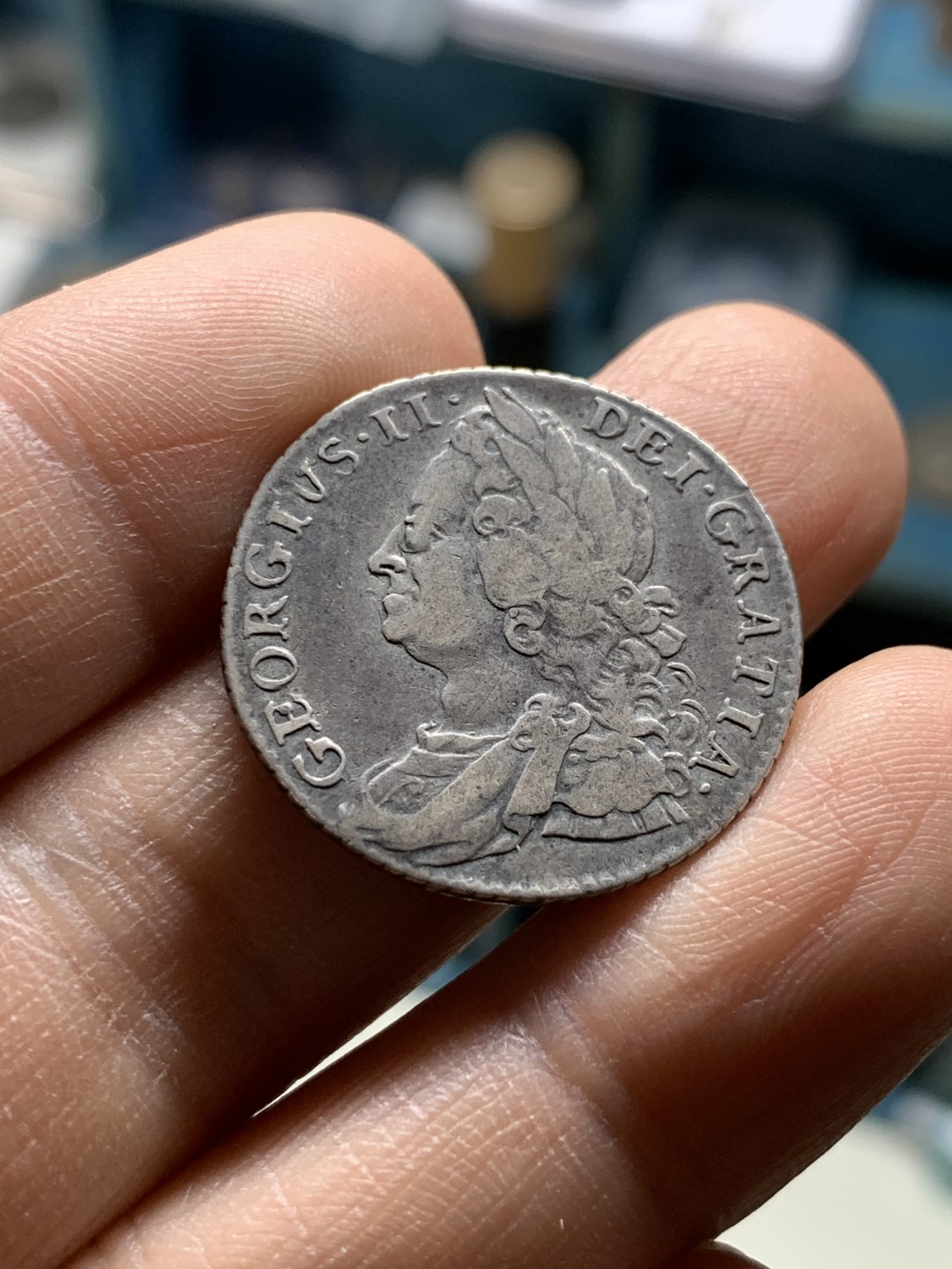 《竞宝斋》第36场-本周日 （全场顺丰包邮） 英国1750年乔治二世好品相1先令老银币