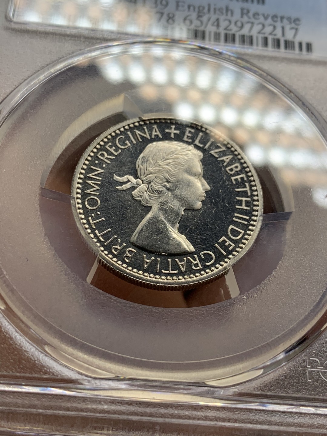 《竞宝斋》第36场-本周日 （全场顺丰包邮） pcgs-PR65 1953年英国精制先令 年轻伊伊 精制镜面好状态 女王老矣未来潜力股